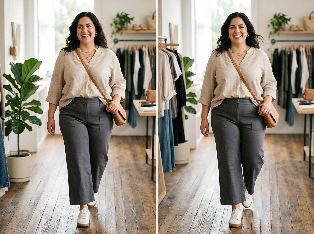 Look feminino Plus Size disponível na Box da Tia